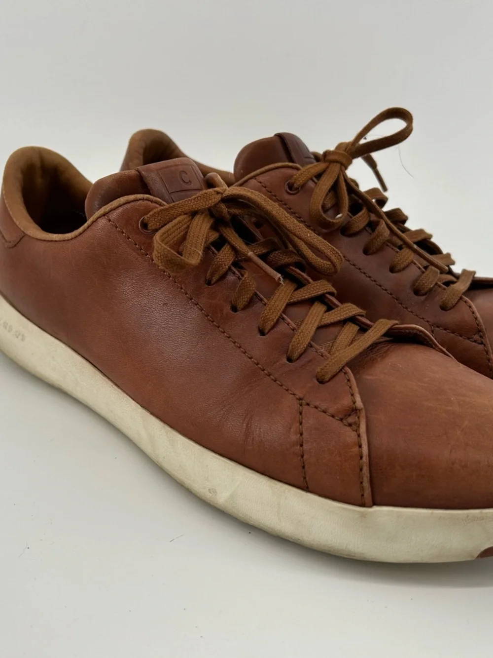 Cole Haan Brown Leather Low-Top Sneakers - Picture 2 of 7